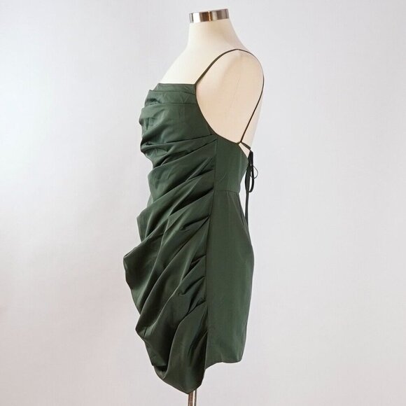 Amanda Uprichard Laconia Mini Dress in Cypress Green - L - EUC - Picture 2 of 9